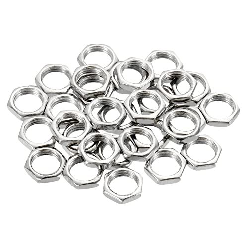 M8 x 0.75 Steel Hex Nuts, 30 Pack Metric Thread Zinc Plated Finished — PATIKIL