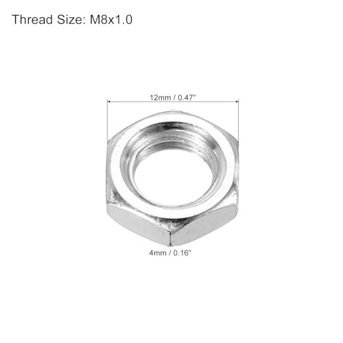 M8 x 1.0 Steel Hex Nuts 30 Pack view 2