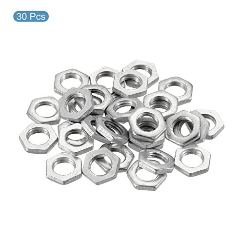 M8 x 1.0 Steel Hex Nuts, 30 Pack Metric Thread Zinc Plated Finished view 3