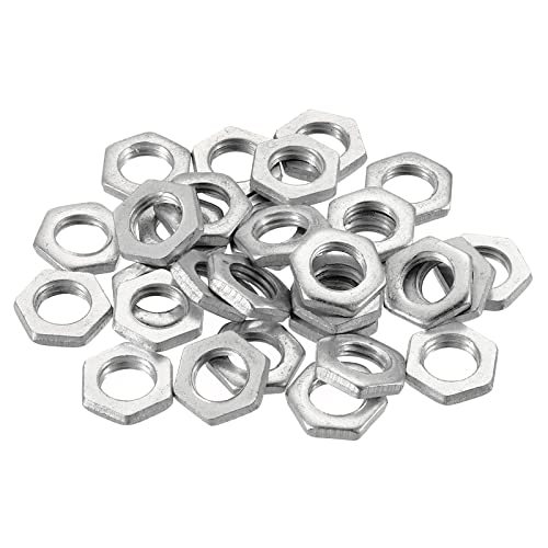 M8 x 1.0 Steel Hex Nuts, 30 Pack Metric Thread Zinc Plated Finished — PATIKIL