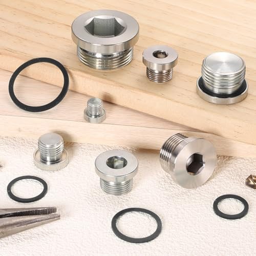 M8 x 1.25 Stainless Steel Pipe Plug 5 Pcs Metric Male Internal Hex Thread view 5