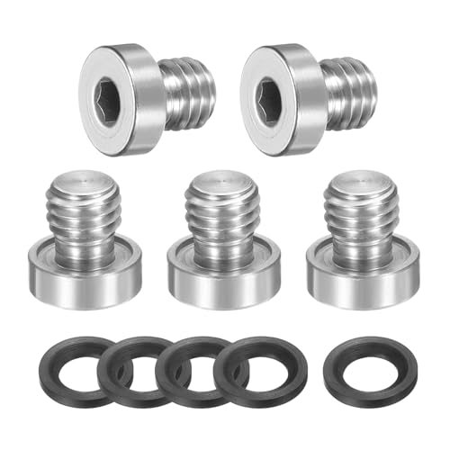 M8 x 1.25 Stainless Steel Pipe Plug 5 Pcs Metric Male Internal Hex Thread — PATIKIL