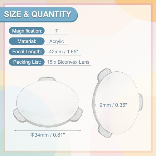 Magnifier Paperweight Acrylic Double Convex view 2