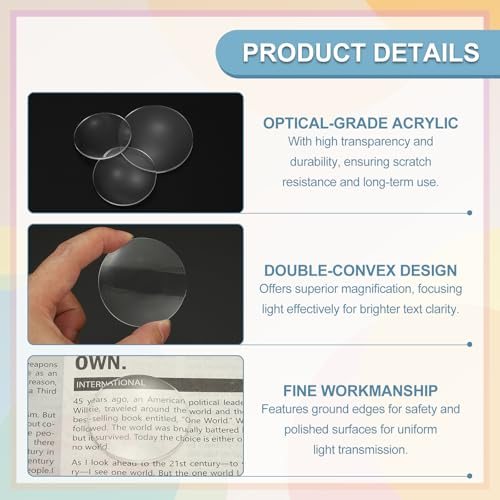 Magnifier Paperweight Acrylic Double Convex view 3