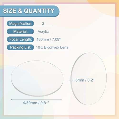 Magnifier Paperweight Acrylic Double Convex view 2