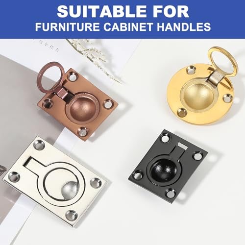 Marine Grade, Square Recessed Door Pull, Hidden Boat Hatch Latch view 5