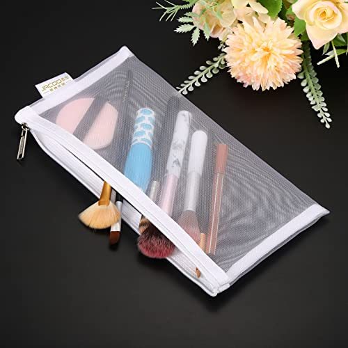 Mesh Cosmetic Bags, 5 Pack Nylon B6 Size Pen Pencil Case Travel Toiletry view 5