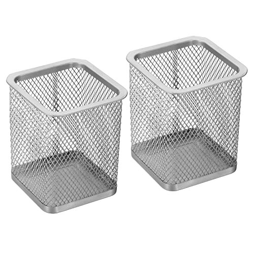 Mesh Pen Holder, 2 Pack Pencil Holder Pencil Basket Pen Cup Locker — PATIKIL
