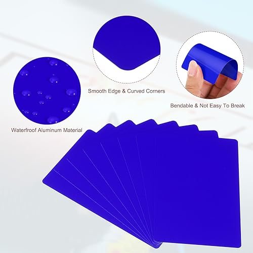 Metal Business Cards Blank, 0.21mm Thick 3.4x2.1 Inch Aluminum Laser view 3