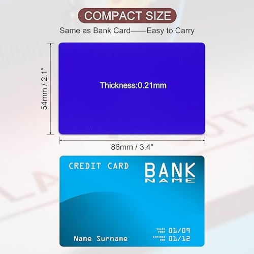 Metal Business Cards Blank, 0.21mm Thick 3.4x2.1 Inch Aluminum Laser view 2