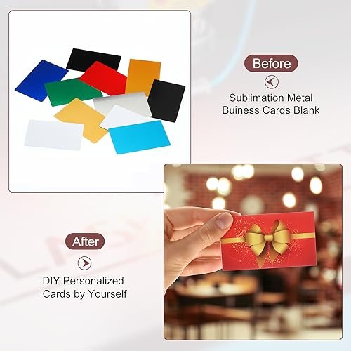 Metal Business Cards Blank, 0.21mm Thick 3.4x2.1 Inch Aluminum Laser view 4