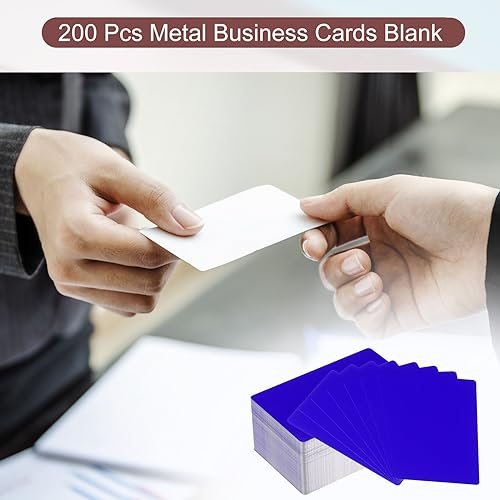 Metal Business Cards Blank, 0.21mm Thick 3.4x2.1 Inch Aluminum Laser view 5