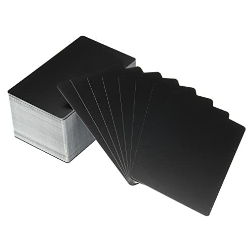 Metal Business Cards Blank, 0.45mm Thick 3.4x2.1 Inch Aluminum Laser — PATIKIL