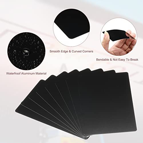 Metal Business Cards Blank, 0.45mm Thick 3.4x2.1 Inch Aluminum Laser view 3