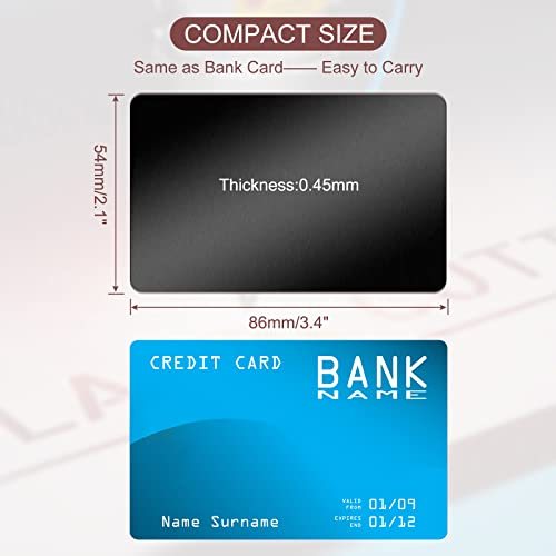 Metal Business Cards Blank, 0.45mm Thick 3.4x2.1 Inch Aluminum Laser view 2