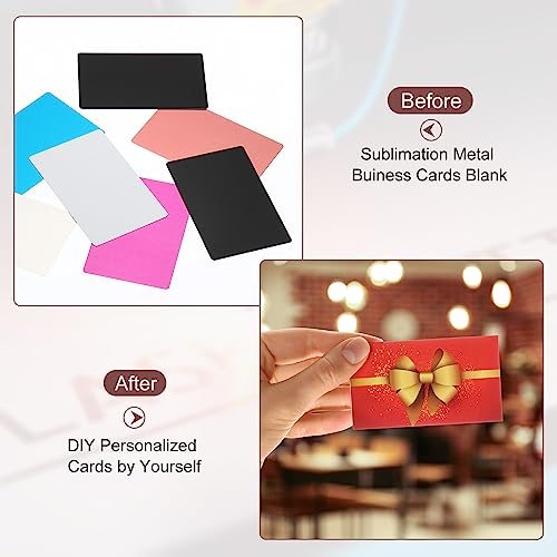 Metal Business Cards Blank, 0.45mm Thick 3.4x2.1 Inch Aluminum Laser view 4