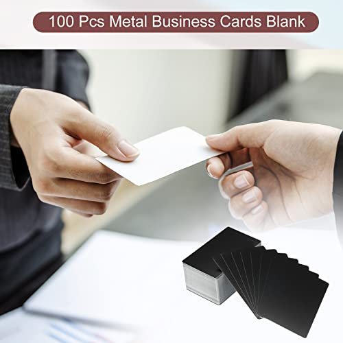 Metal Business Cards Blank, 0.45mm Thick 3.4x2.1 Inch Aluminum Laser view 5