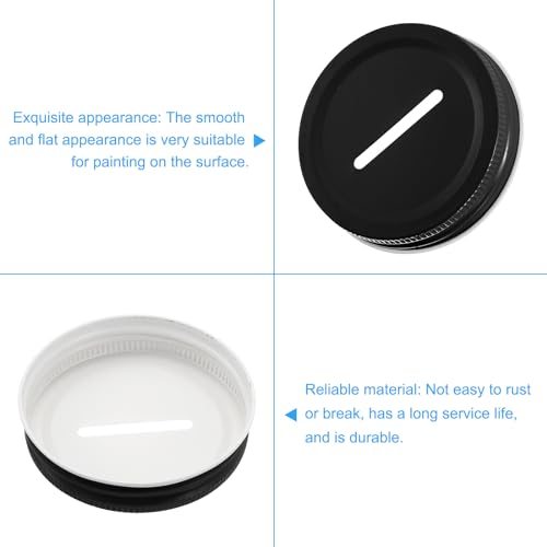 Metal Coin Slot Lid, 70mm Tinplate Canning Bank Caps view 4