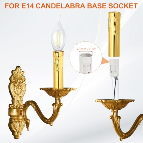 Metal E14 Chandelier Socket Sleeves view 5