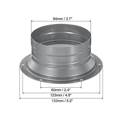 Metal Fitting Straight Pipe Flange Round Ventilation Air Duct view 2