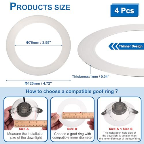 Metal Flat Round Goof Plate Cover Ring Decorative Trim view 2
