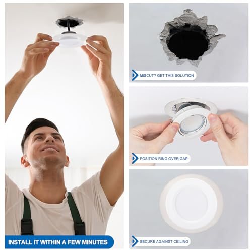 Metal Flat Round Goof Plate Cover Ring Decorative Trim view 5