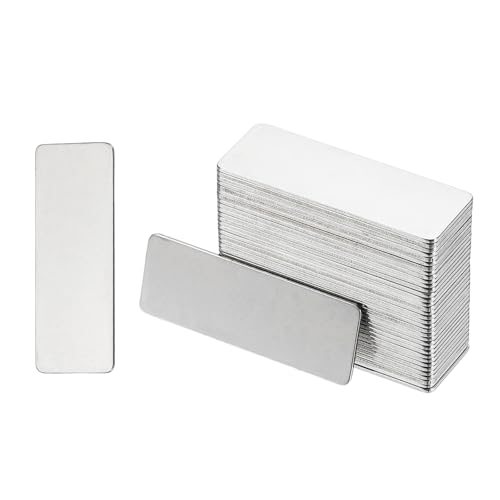Metal Stamping Blanks, 1.97 x 0.7 Rectangle Stamping Tags Blanks Plate — PATIKIL