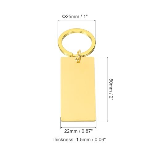 Metal Stamping Blanks, Metal Keychain Blanks Rectangle Stamping Tags view 2