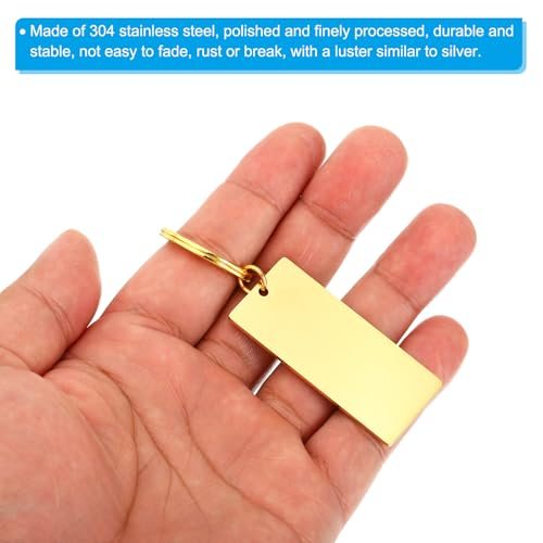 Metal Stamping Blanks, Metal Keychain Blanks Rectangle Stamping Tags view 4
