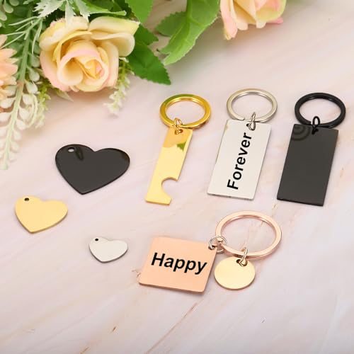 Metal Stamping Blanks, Metal Keychain Blanks Rectangle Stamping Tags view 5