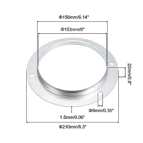 Metal Straight Pipe Exhaust Flange Duct Mounting Plate view 2