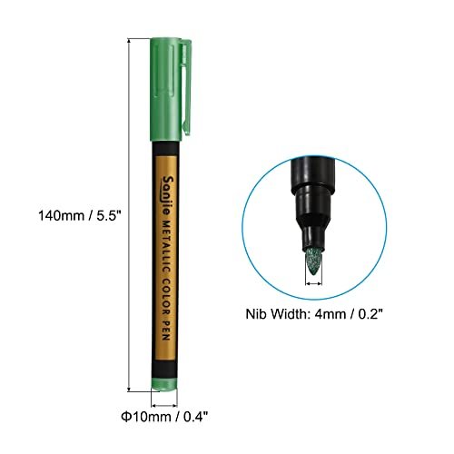 Metallic Marker Pens, 3 Pack Paint Pens Medium Point Colored Markers Art view 2