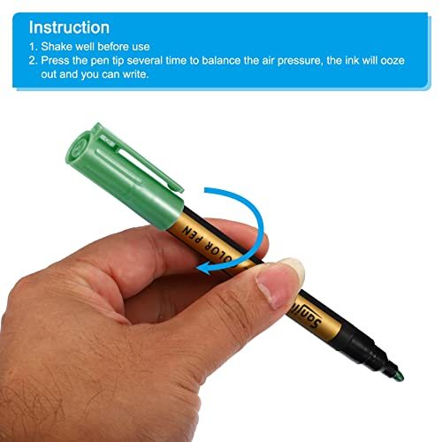 Metallic Marker Pens, 3 Pack Paint Pens Medium Point Colored Markers Art view 5