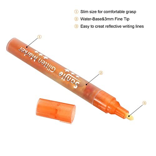 Metallic Paint Pens, 3 Pack Acrylic Paint Marker Flash Line Colored view 4