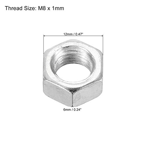 Metric Thread Zinc Plated Finished Hardware Nuts Screw Bolt Fasteners 6mm view 2