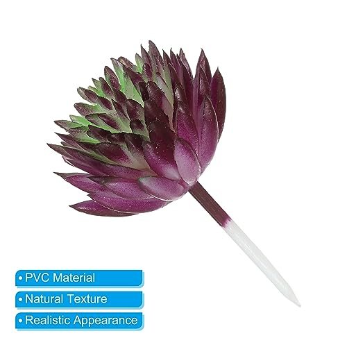 Mini Artificial Succulents, 2 Pack Unpotted Faux Succulent Picks Fake view 4