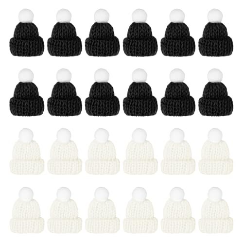 Mini Christmas Knit Hats Miniature Doll Hat, DIY Craft Knitting Decoration — PATIKIL