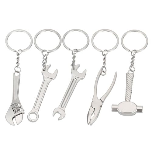 Mini Hand Tools Keychain, 5 Pack Metal Hardware Wrench Tool Keyring DIY — PATIKIL