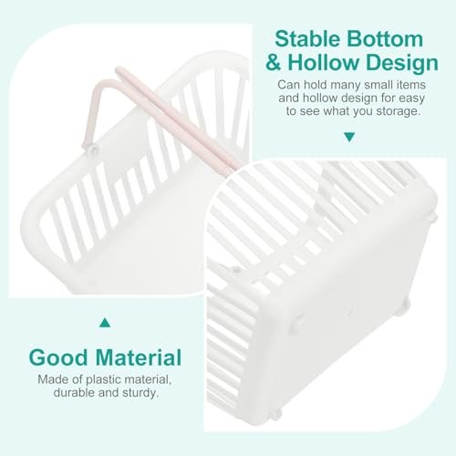 Mini Shopping Basket, Small Plastic Basket, Storage Grocery Tiny view 3