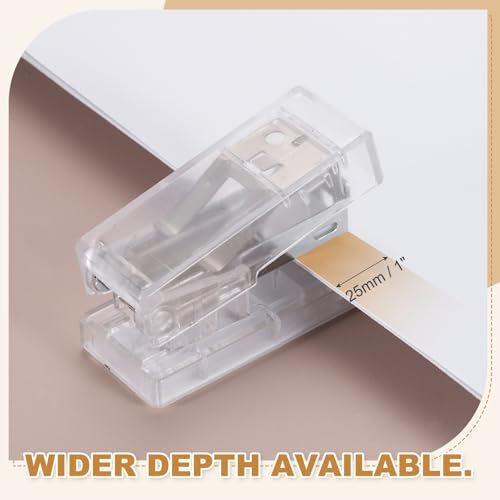 Mini Stapler with Staples 20 Sheet Capacity with 1000pcs Staples, Clear view 5