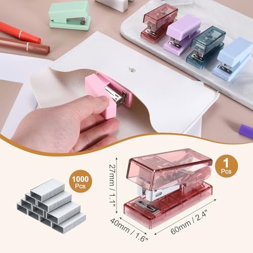 Mini Stapler with Staples 20 Sheet Capacity with 1000pcs Staples view 2