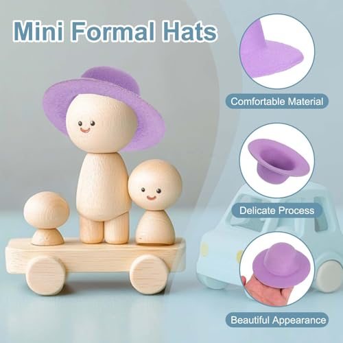 Mini Top Hat for Crafts Hair Accessories Decorate Doll Snowman view 3