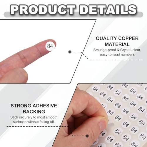 Mini Vinyl Self Adhesive Label Circle Decals 1 Roll Dots Round view 3