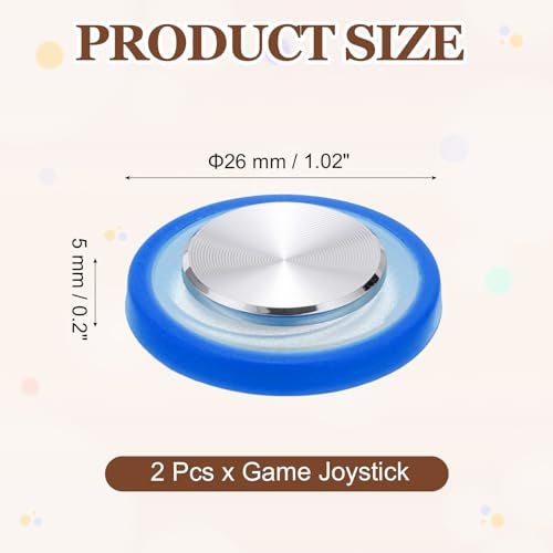 Mobile Phone Game Joystick, Plating Spiral Game Control Blue, Touch view 2