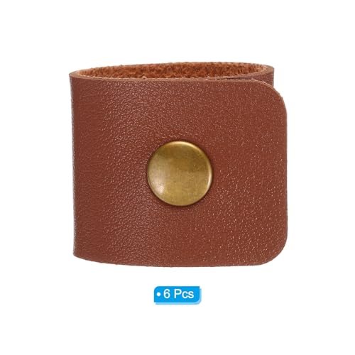 Napkin Rings, 6 Pcs Leather Napkin Rings Rustic Holder view 3