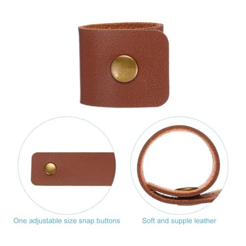 Napkin Rings, 6 Pcs Leather Napkin Rings Rustic Holder view 4