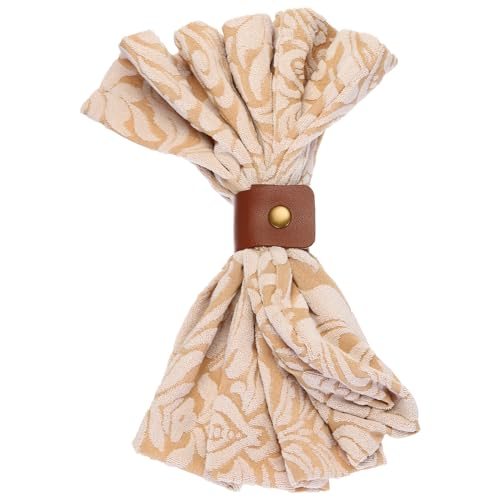 Napkin Rings, 6 Pcs Leather Napkin Rings Rustic Holder view 5