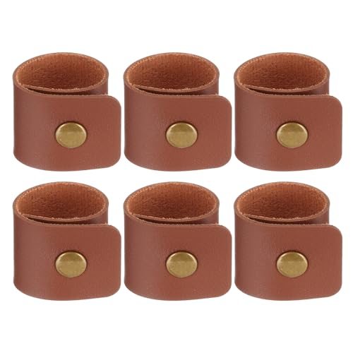 Napkin Rings, 6 Pcs Leather Napkin Rings Rustic Holder — PATIKIL