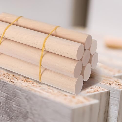 Natural Color, Round Wood Sticks Precut Wooden Rods view 4
