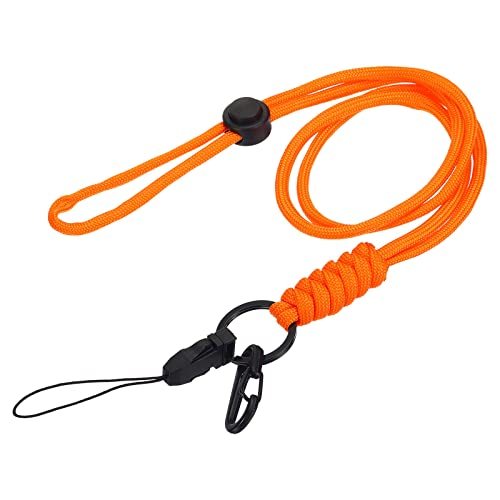 Neck Lanyard with Hook Adjustable Long Strap Orange view 3